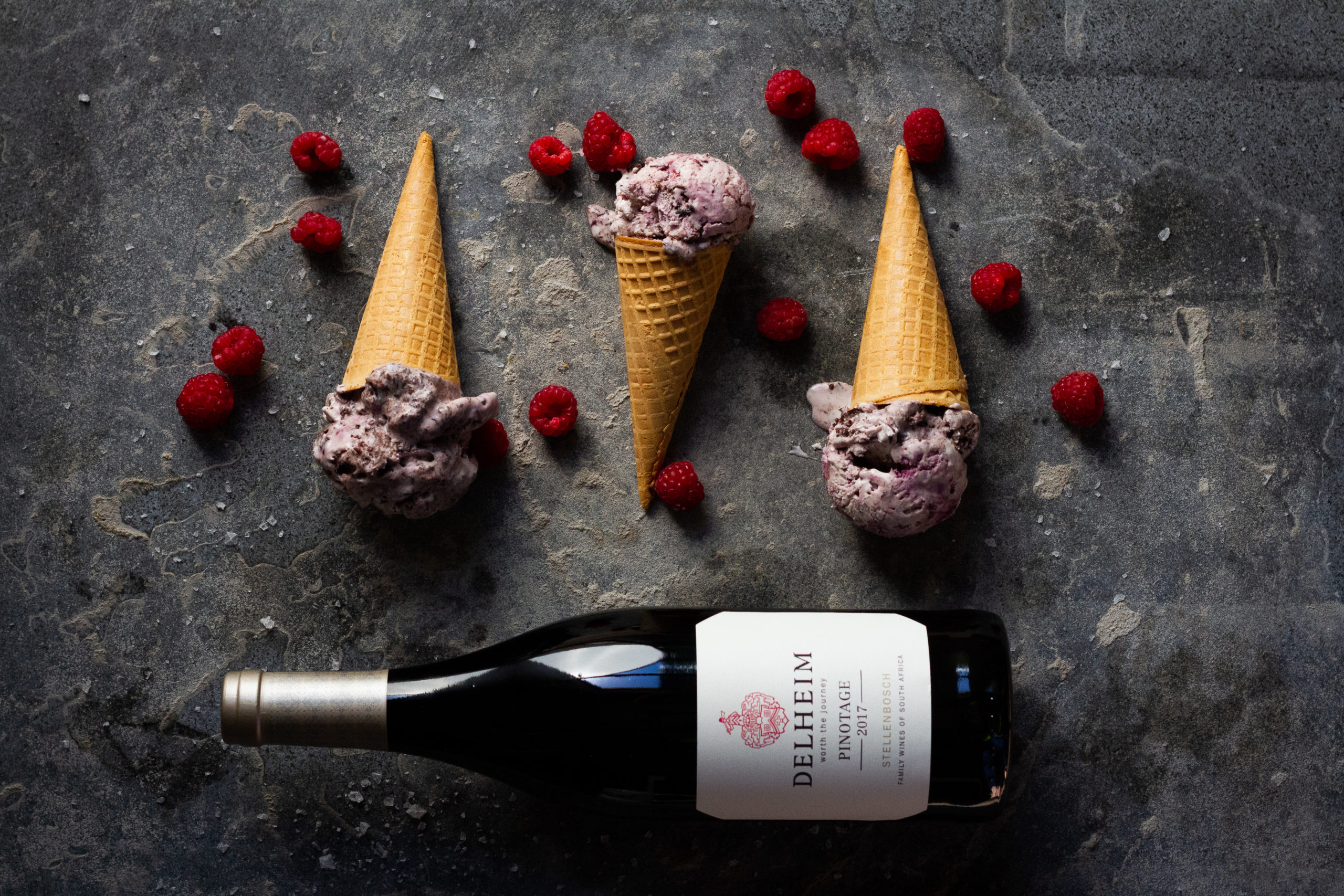 Salted Chocolate and Berry Ice Cream