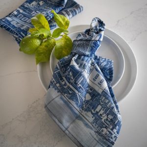 Mediterranean Blue & White Napkin Set (6)
