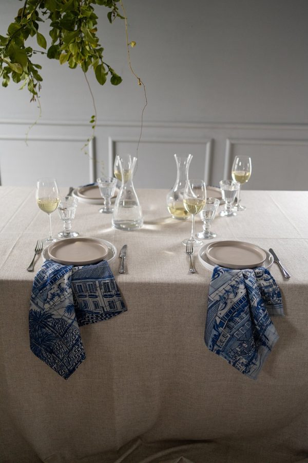 Mediterranean Blue & White Napkin Set (6) - Image 10